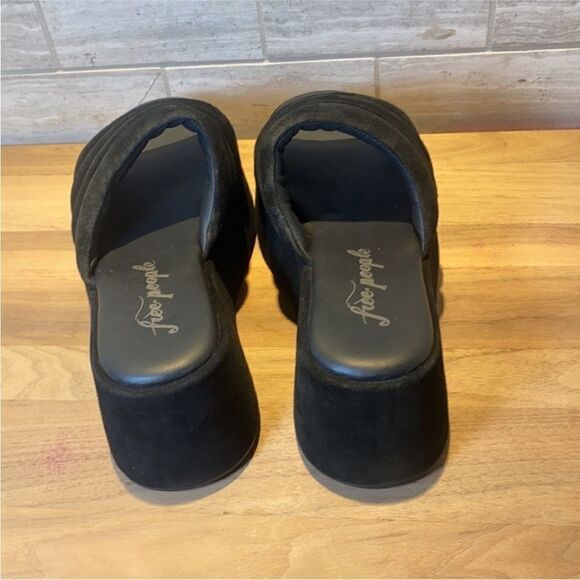 Free People Almost Paradise Black Platform Sandals EU 37 US 7 - Picture 6 of 9